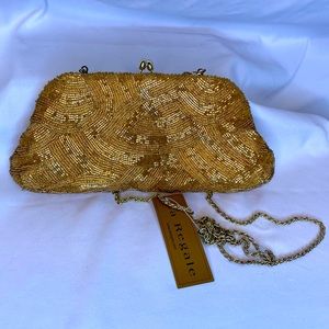Gold beaded Clutch by La Regale